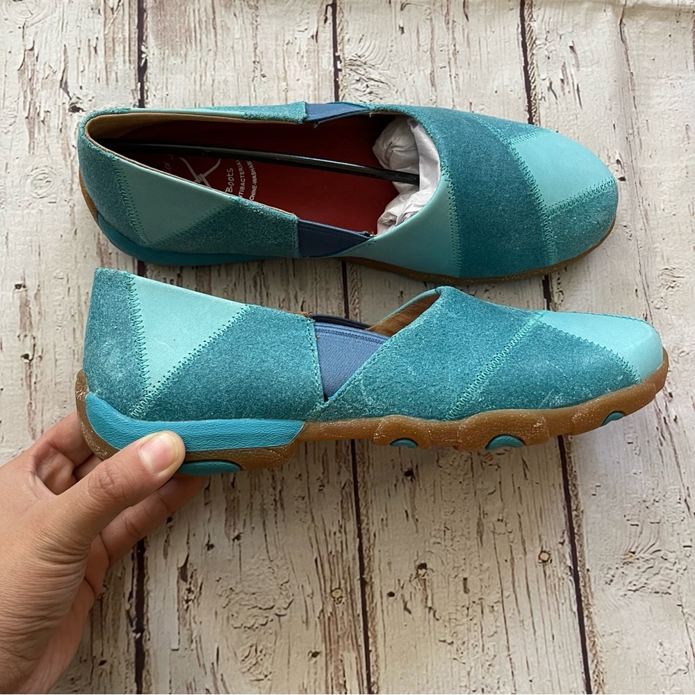 Twisted X boots suede leather flats shoes new